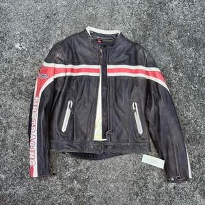 Vtg biker leather jacket